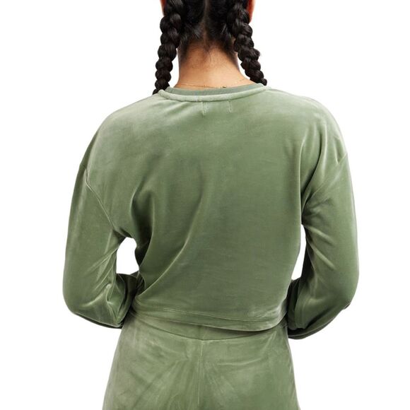 Juicy Couture Bling Velour Cropped Crew Neck - Size Medium - Picture 4 of 6